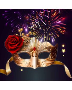 Mask Fur Flower Firework Star Computer Printed Photography Backdrop HXB-041