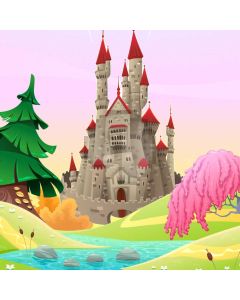 Castle Tree River Stone Computer Printed Photography Backdrop HXB-045
