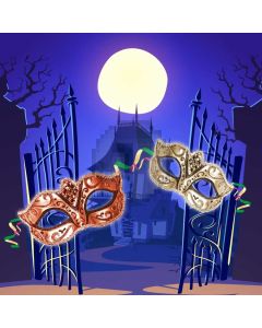 Moon Castle Mask Gate Computer Printed Photography Backdrop HXB-049