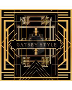 Figure Gold Gatsby Style Black Computer Printed Photography Backdrop HXB-084