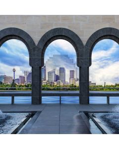 Arch Sea Building Sky Computer Printed Photography Backdrop HXB-087