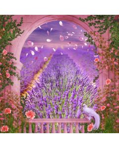 Arch Flower Purple Plant Computer Printed Photography Backdrop HXB-092