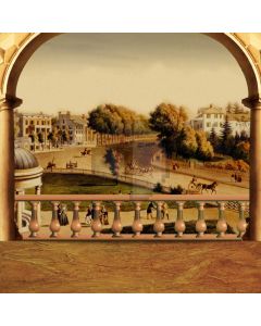 Arch Grass Tree People Carriage Computer Printed Photography Backdrop HXB-124