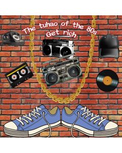 The Tuhao Of The 80S Get Rich Shoes Video Computer Printed Photography Backdrop HXB-126