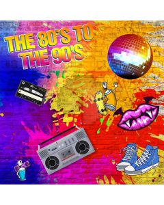 Graffiti The 80'S To The 90'S Video Mouth Shoes Computer Printed Photography Backdrop HXB-133