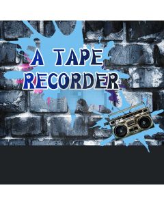A Tape Recorder Video Brick Wall Computer Printed Photography Backdrop HXB-135