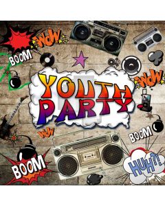 Graffiti Video Boom Youth Party Computer Printed Photography Backdrop HXB-139