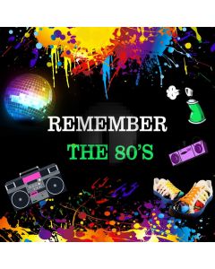 Graffiti Remember The 80'S Video Colour Ball Computer Printed Photography Backdrop HXB-140