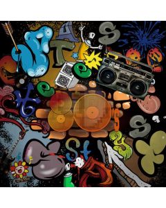 Graffiti Letter Video Cd Computer Printed Photography Backdrop HXB-165