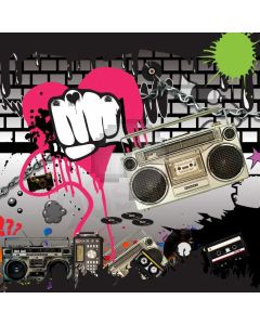 Graffiti Boxing Video Brick Wall Computer Printed Photography Backdrop HXB-171