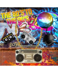 Graffiti The 80'S To The 90'S Video Ball Cap Computer Printed Photography Backdrop HXB-174