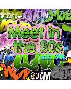 Graffiti 80S Letter Wow Computer Printed Photography Backdrop HXB-175