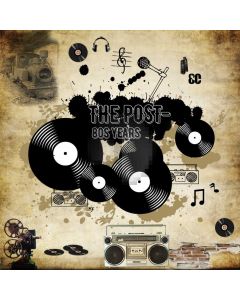 Graffiti Cd Note Video Computer Printed Photography Backdrop HXB-182
