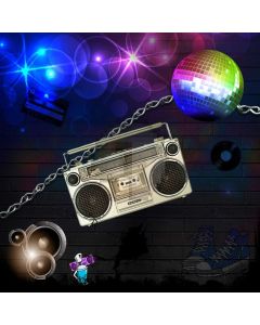 Graffiti Video Ball Light Bubble Computer Printed Photography Backdrop HXB-185