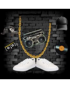 Video Shoes Cd Brick Wall Computer Printed Photography Backdrop HXB-190