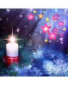Star Candle Grass Light Computer Printed Photography Backdrop HXB-223
