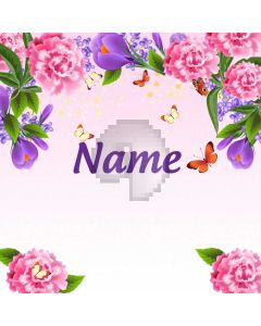 Flower Grass Custom Name Computer Printed Photography Backdrop HXB-235