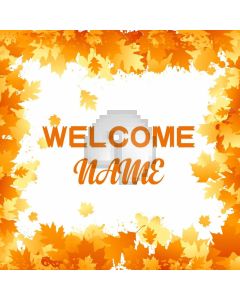 Maple Leaves Welcome Yellow Computer Printed Photography Backdrop HXB-245