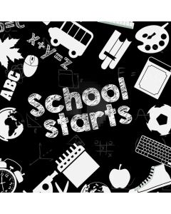 School Stars Bus Shoes Maple Leaves Black Computer Printed Photography Backdrop HXB-257