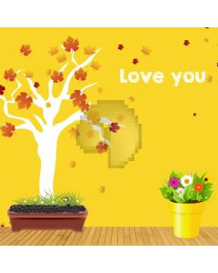 Love You Tree Floor Pot Culture Computer Printed Photography Backdrop HXB-258