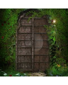 Door Grass Flower Light Computer Printed Photography Backdrop HXB-266