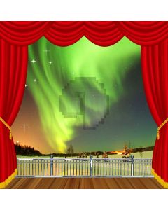 Balcony Curtain Star Light Tree Computer Printed Photography Backdrop HXB-276