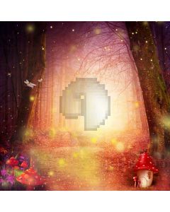Forest Tree Light Mushroom Computer Printed Photography Backdrop HXB-286