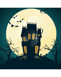 Halloween Moon House Tree Bird Computer Printed Photography Backdrop HXB-308