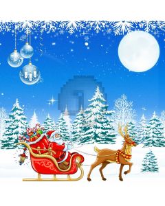 Christmas Santa Claus Deer Snow Tree Computer Printed Photography Backdrop HXB-319