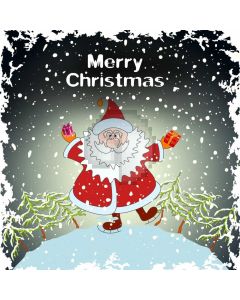 Merry Christmas Santa Claus Snowflake Computer Printed Photography Backdrop HXB-324