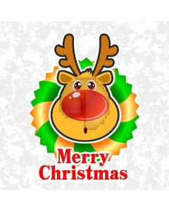 Merry Christmas Deer Circle Computer Printed Photography Backdrop HXB-325