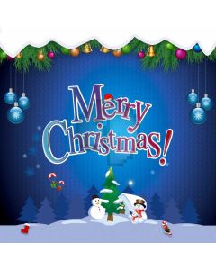 Christmas Snowman Grass Ball Small Bell Computer Printed Photography Backdrop HXB-334