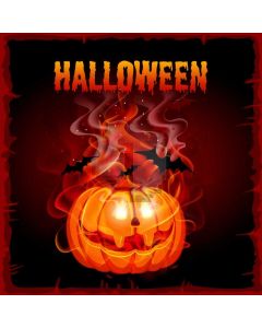 Halloween Pumpkin Latern Smoke Computer Printed Photography Backdrop HXB-337