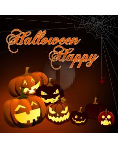 Terror Pumpkin Latern Computer Printed Photography Backdrop HXB-341