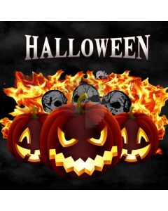 Terror Pumpkin Latern Skull Computer Printed Photography Backdrop HXB-348