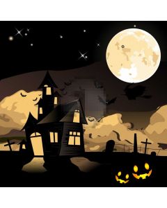 Moon House Latern Bat Star Computer Printed Photography Backdrop HXB-350