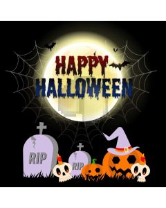 Lantern Gravestone Moon Spideweb Computer Printed Photography Backdrop HXB-374