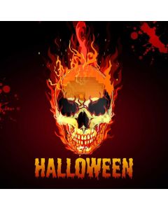 Skull Fire Blood Computer Printed Photography Backdrop HXB-375