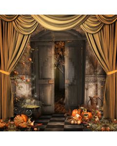 Door Curtain Flower Tree Flower Computer Printed Photography Backdrop HXB-383