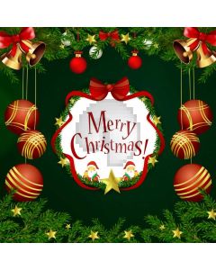 Christmas Ball Small Bell Grass Computer Printed Photography Backdrop HXB-397