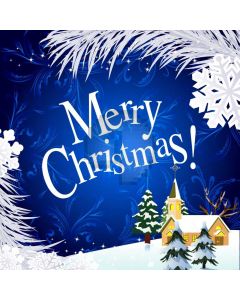 Merry Christmas House Tree Snow Computer Printed Photography Backdrop HXB-408