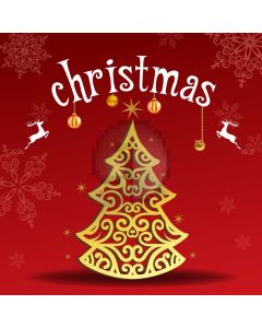 Christmas Ball Golden Tower Computer Printed Photography Backdrop HXB-411
