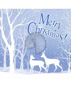 Tree Snow Deer Computer Printed Photography Backdrop HXB-414