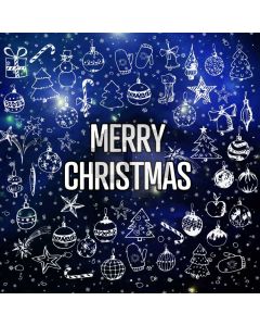 Christmas Snowflake Sock Lantern Star Computer Printed Photography Backdrop HXB-417