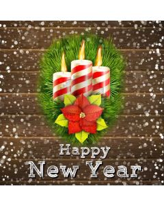 New Year Flower Snowflake Brick Computer Printed Photography Backdrop HXB-418