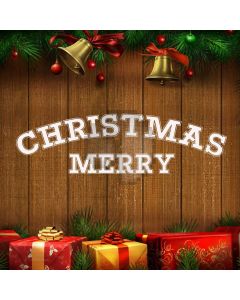 Christmas Small Bell Green Present Computer Printed Photography Backdrop HXB-436