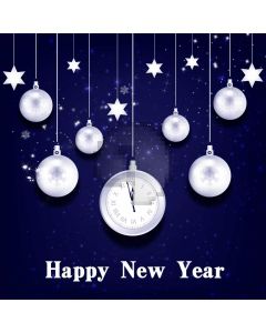 New Year Clock Star Computer Printed Photography Backdrop HXB-449