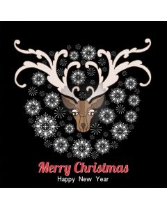 Christmas Deer Snowflake Computer Printed Photography Backdrop HXB-458