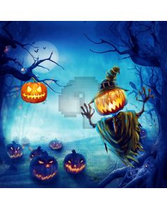 Pumpkin Lantern Tree Moon Computer Printed Photography Backdrop HXB-466