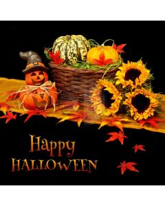 Halloween Flower Crown Basket Computer Printed Photography Backdrop HXB-476